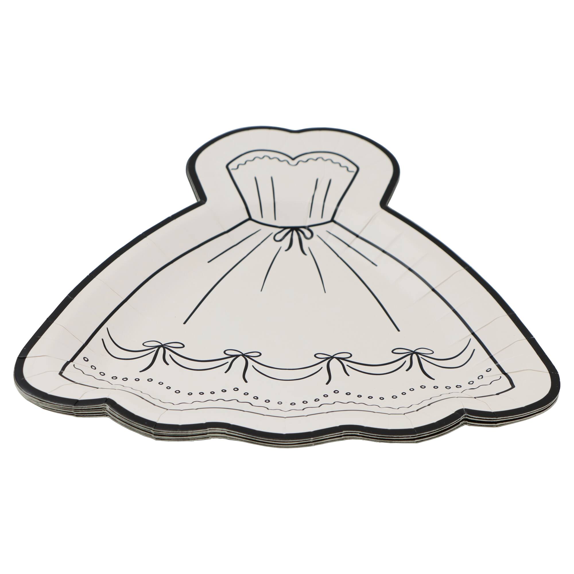 24 Packs: 8 ct. (192 total) 7" Dress Shaped Snack Plates by Celebrate It™